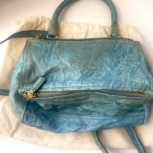Authentic Givenchy medium Pandora bag in distressed blue
